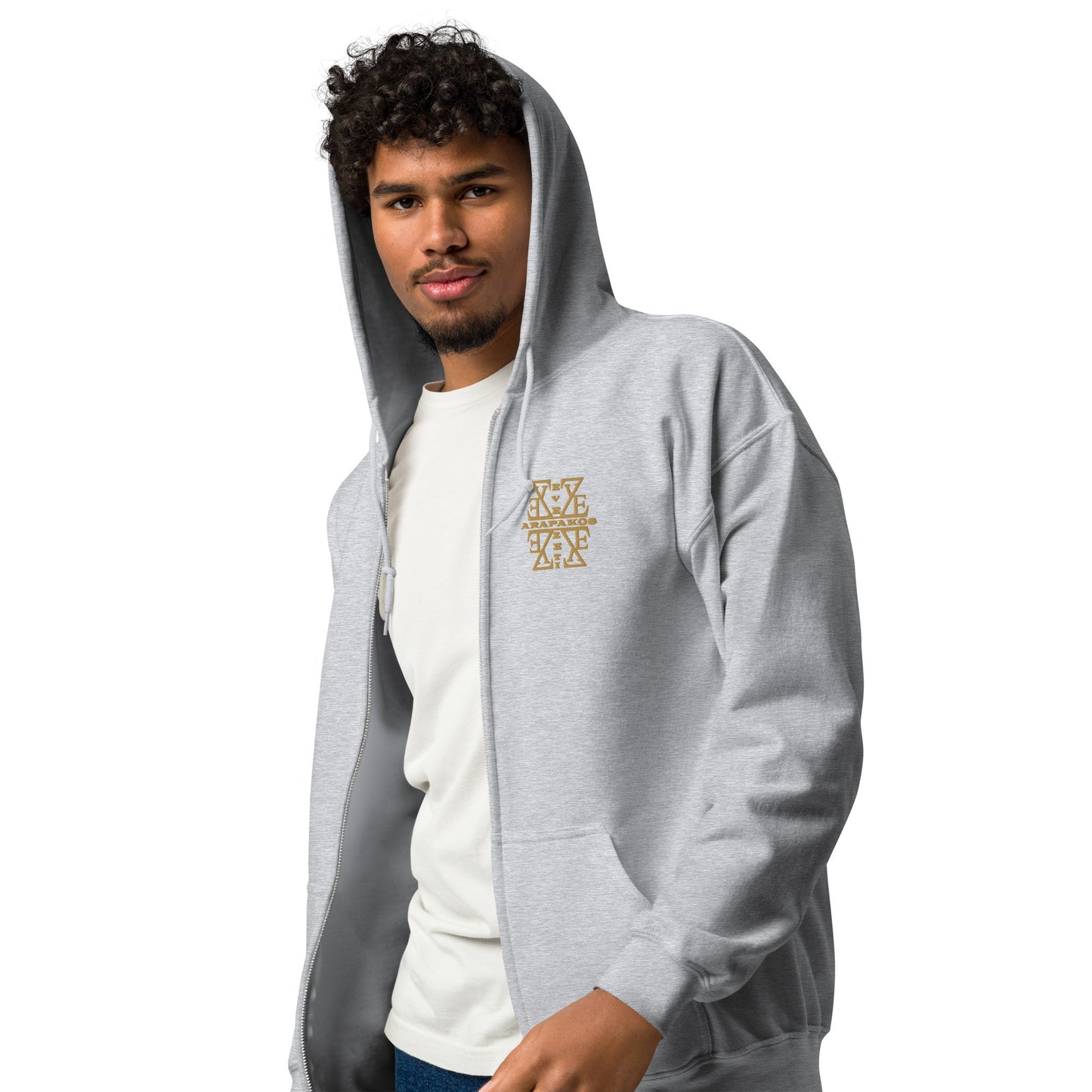 Men's Hoodie - heavy blend zip hoodie-20