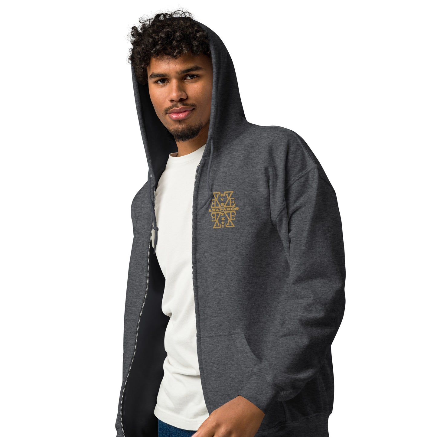 Men's Hoodie - heavy blend zip hoodie-11