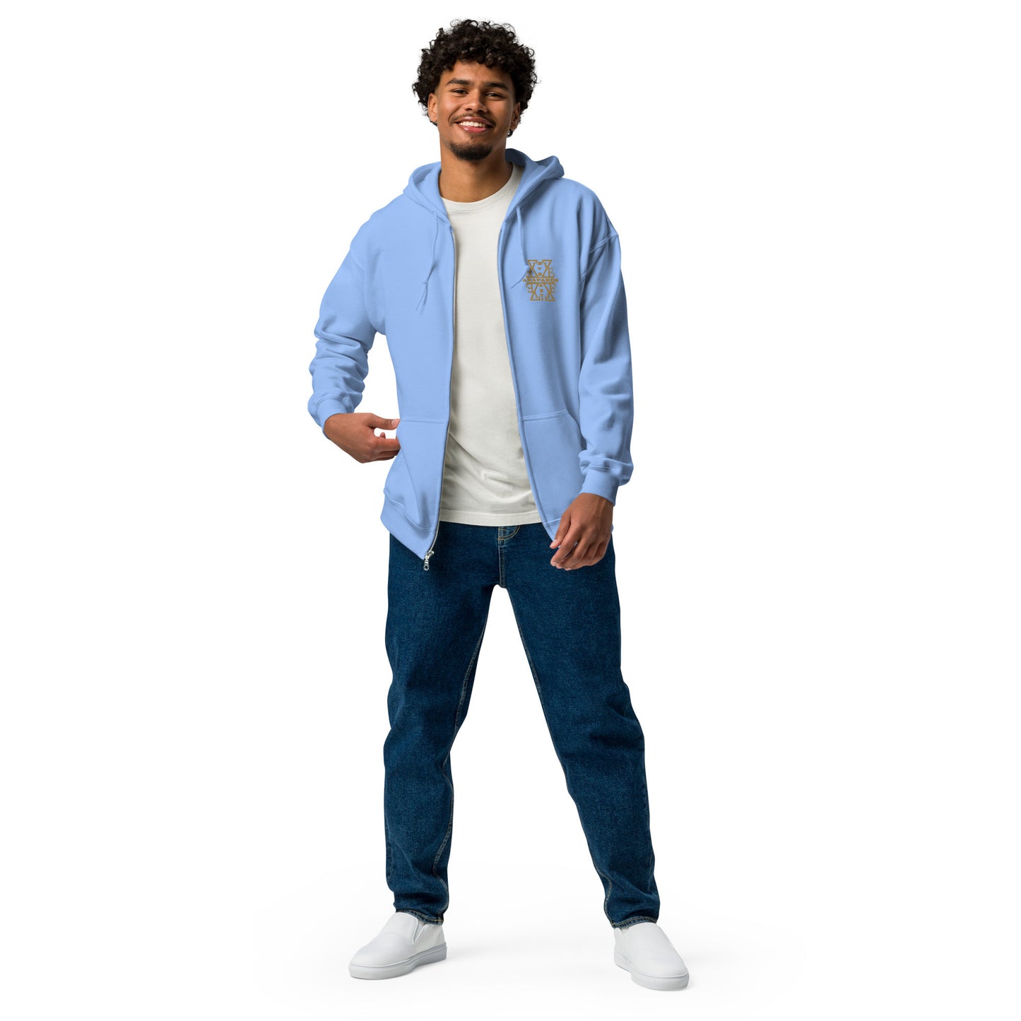 Men's Hoodie - heavy blend zip hoodie-15