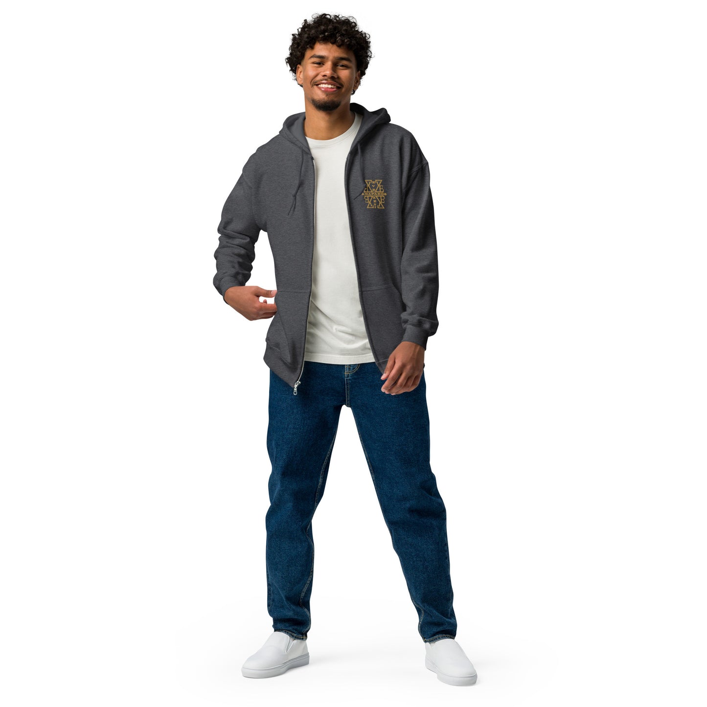 Men's Hoodie - heavy blend zip hoodie-9