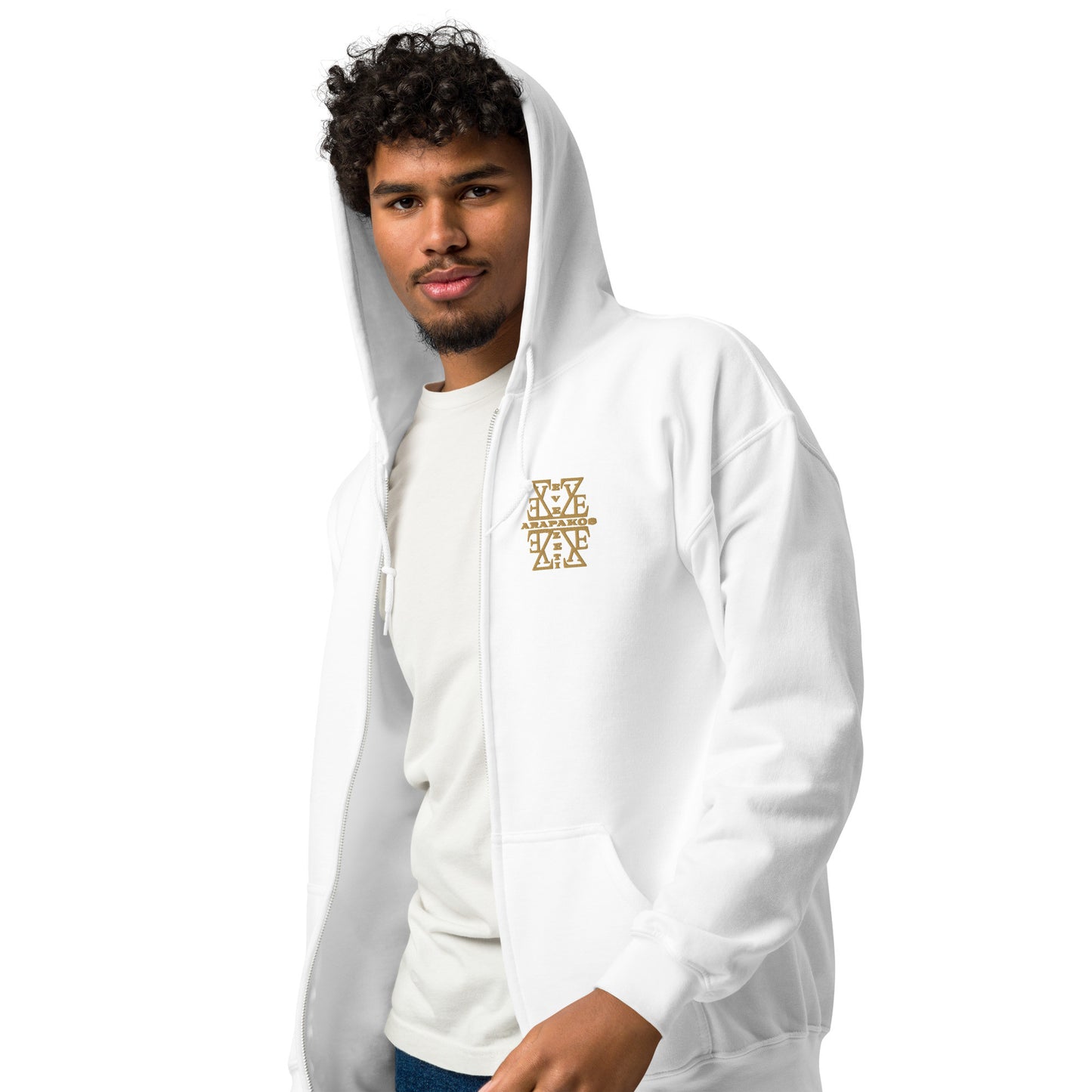 Men's Hoodie - heavy blend zip hoodie-23