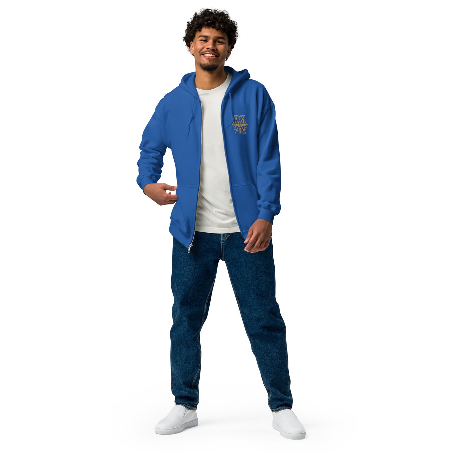 Men's Hoodie - heavy blend zip hoodie-12