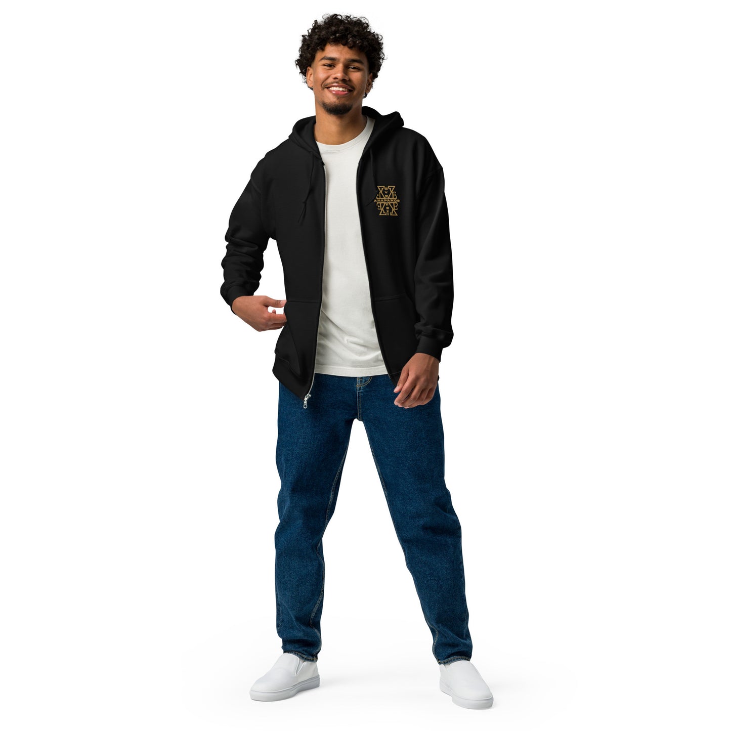 Men's Hoodie - heavy blend zip hoodie-0