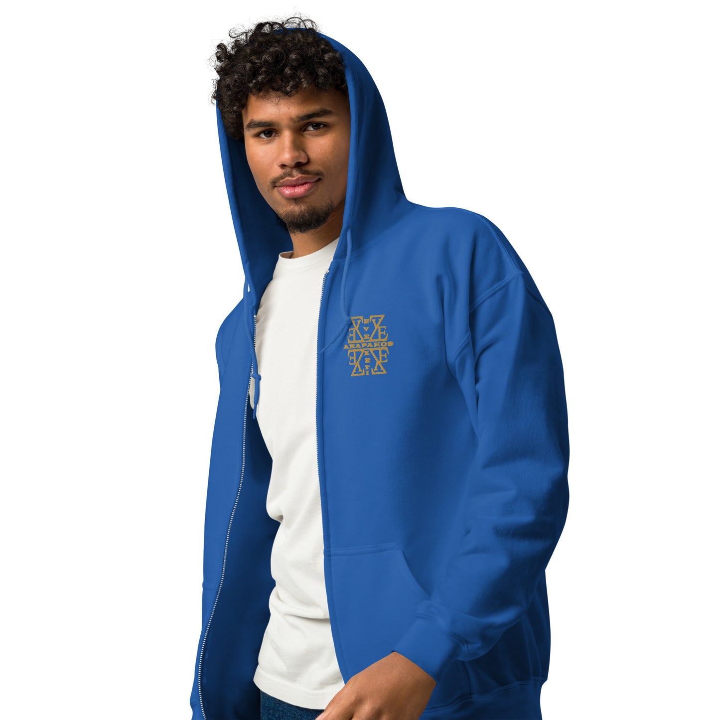 Men's Hoodie - heavy blend zip hoodie-14
