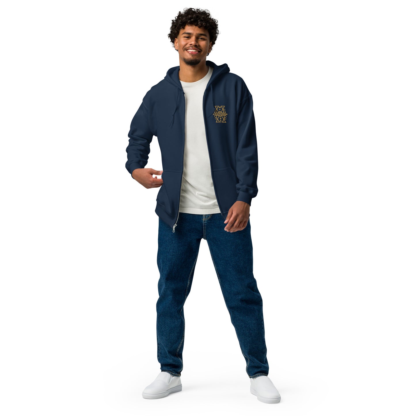 Men's Hoodie - heavy blend zip hoodie-6