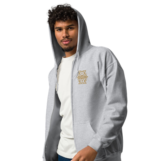 Men's Hoodie - heavy blend zip hoodie-20